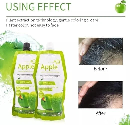 Ammonia-Free Apple Hair Dye Cream – Black, 96H Color