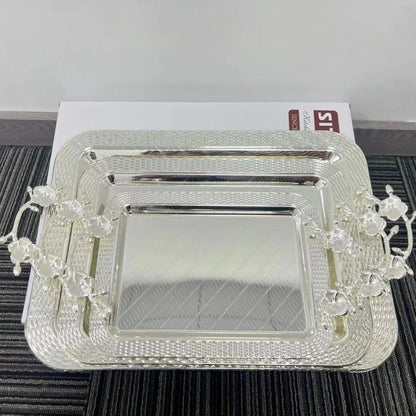 Stainless Steel Serving Trays 3 in 1 – Durable & Stylish